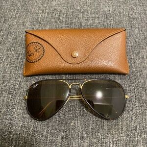 Rayban Aviator Tortoise Gold